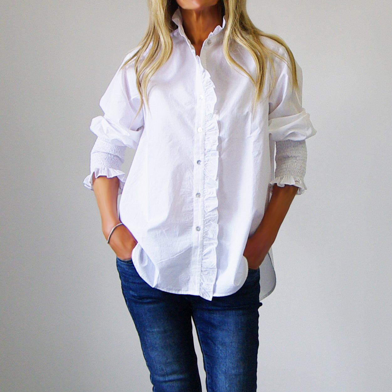 Poppy Shirt- White