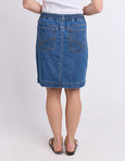 Birdie Denim Skirt- Mid Blue