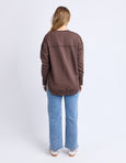 Simplified Metallic Crew- Chocolate