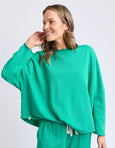 Gab LS Sweat- Turquoise