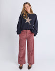 Star Intarsia Knit- Navy