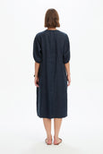 Puff Sleeve Gather Front Dress