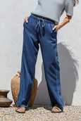 Maisie Tencel Drawstring Jean- Dark Blue