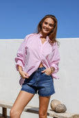 The Weekend Sorrento Shirt- Pink/White