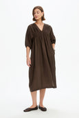Puff Sleeve Gather Front Dress
