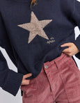 Star Intarsia Knit- Navy