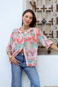 Pink Garden Button Shirt