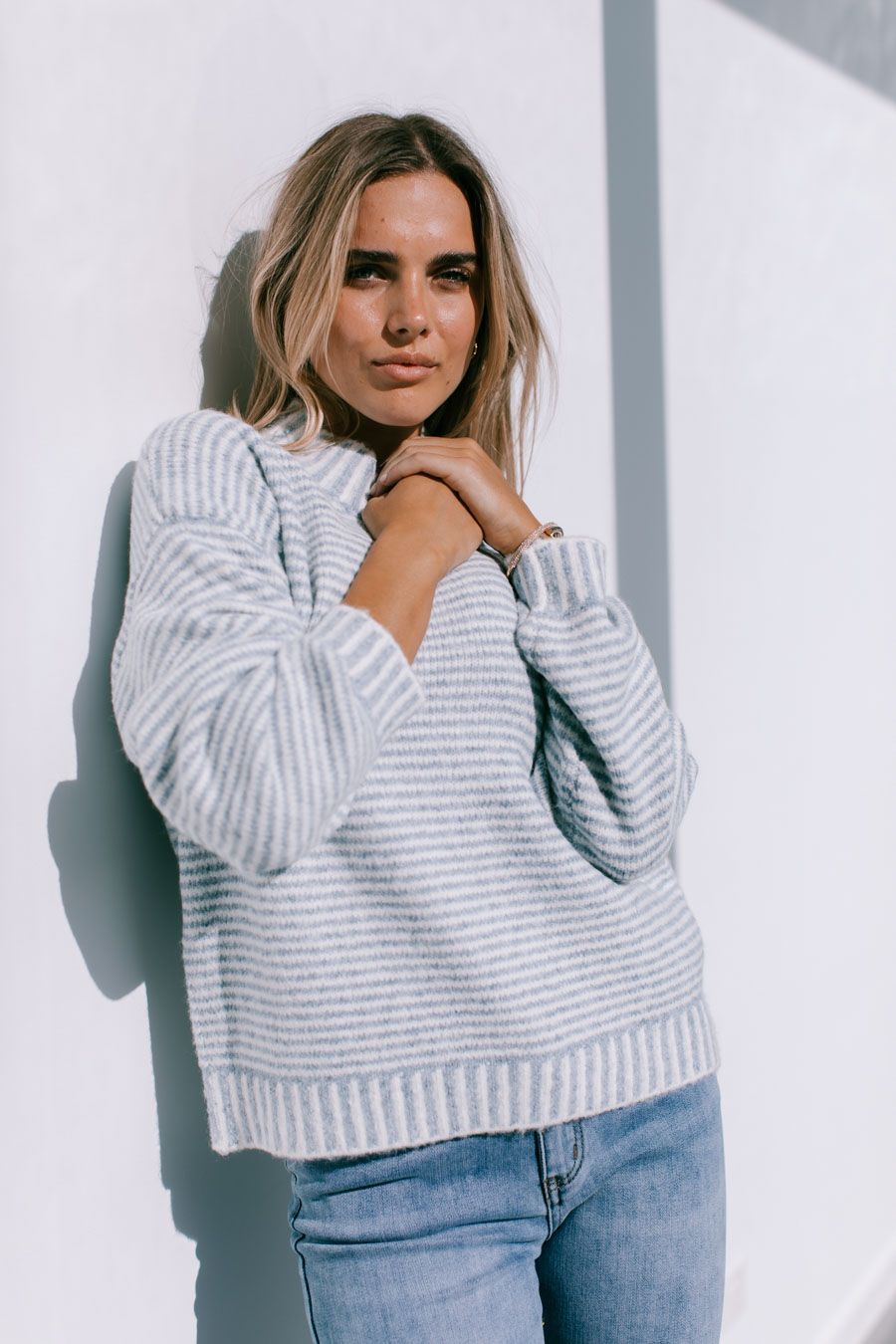 Billie Knit- Blue Stripe