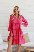 Mediterranean Dress- Raspberry