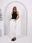 Leo Barrel Jeans- White