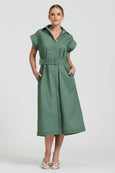 The Fifi Shirt Dress- Sage