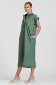 The Fifi Shirt Dress- Sage