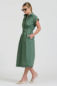 The Fifi Shirt Dress- Sage