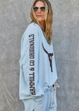 Vintage Western Sweat- Powder Blue