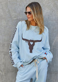 Vintage Western Sweat- Powder Blue
