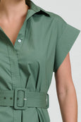 The Fifi Shirt Dress- Sage