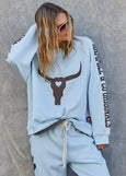 Vintage Western Sweat- Powder Blue