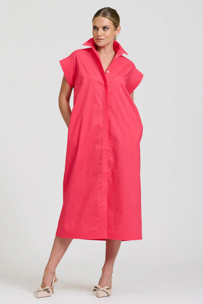 The Fifi Shirt Dress- Berry Crush