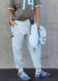 Vintage Western Track Pant- Powder Blue