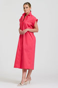 The Fifi Shirt Dress- Berry Crush