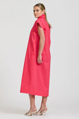 The Fifi Shirt Dress- Berry Crush