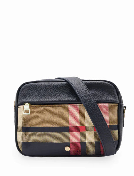 Ruby London Check Cross Body Bag Navy