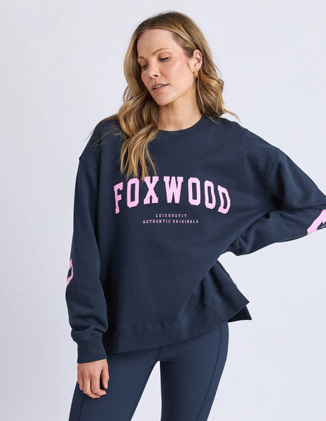 Interval Crew-Navy/ Neon Pink