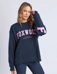 Interval Crew-Navy/ Neon Pink