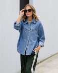 Asha Denim Shacket - denim Blue