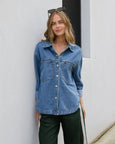 Asha Denim Shacket - denim Blue