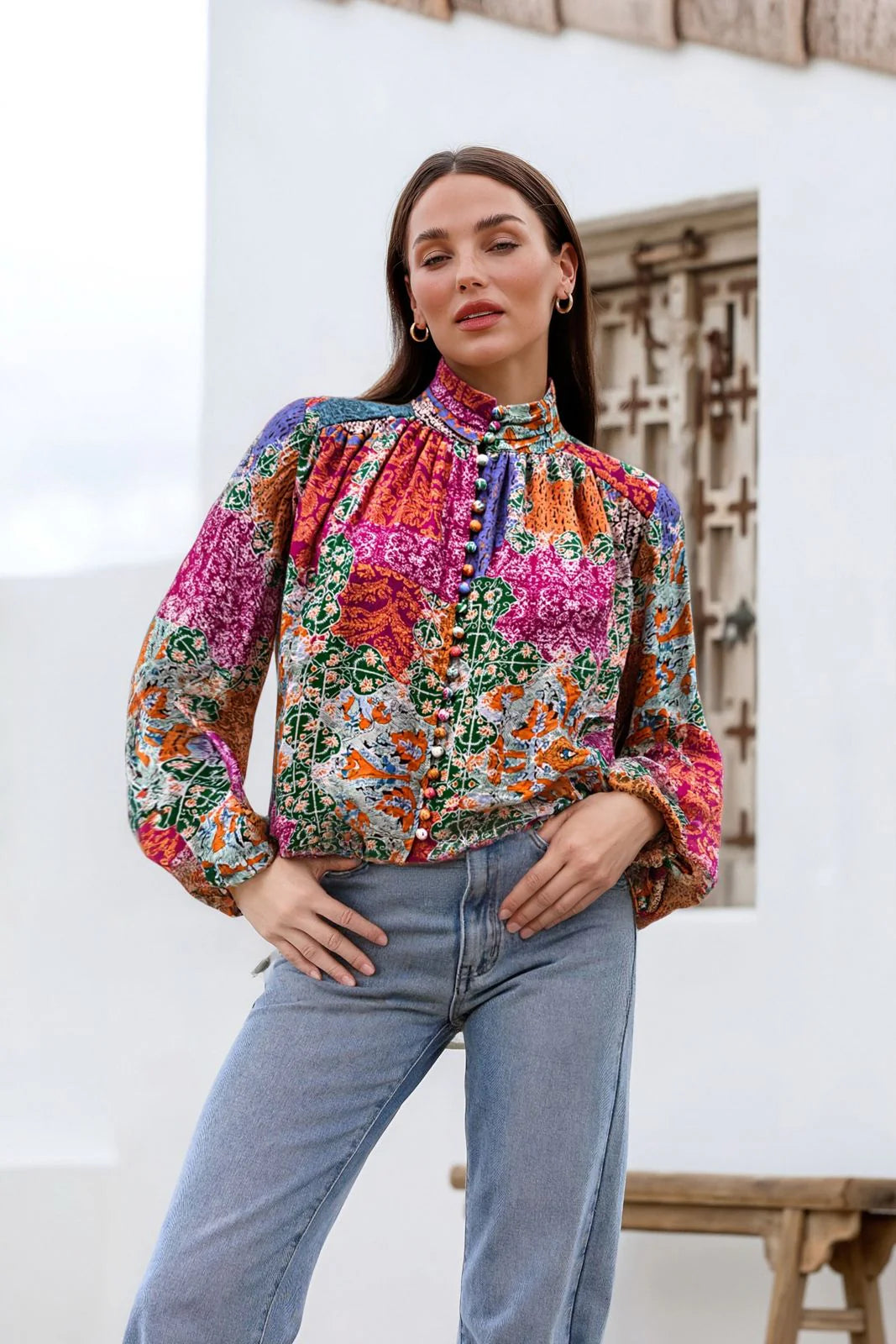Dreams Blouse- Shelby Orange