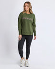 Simplified Metallic Crew- Olive