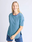 Lauren SS Tee- Blue Stripe