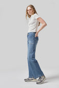 Carrie Pacific Blue Wide Straight Leg Jeans