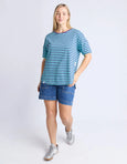Lauren SS Tee- Blue Stripe