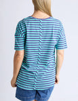 Lauren SS Tee- Blue Stripe