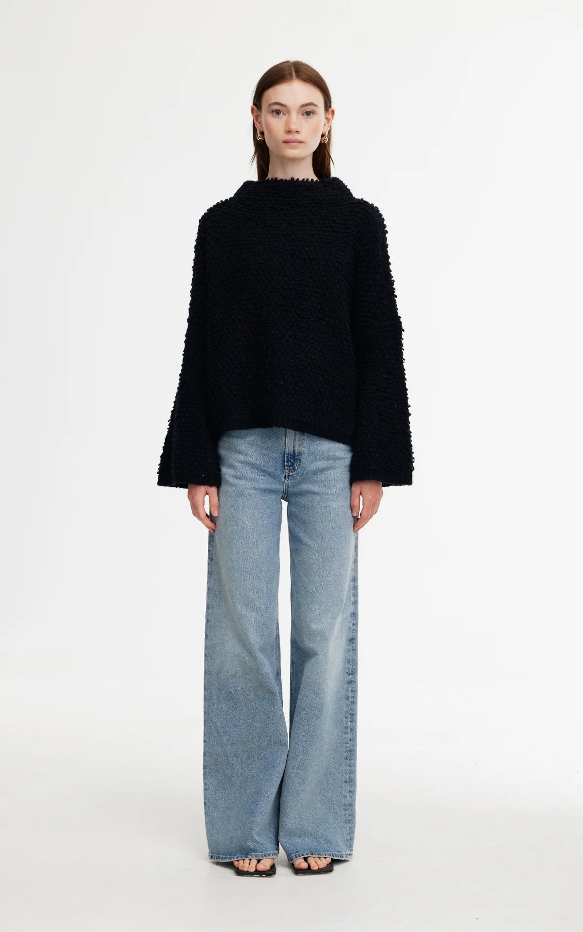 Abby Boucle Sweater- Black