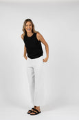 Fleetwood Linen Pant- White