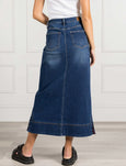 Whitney Washed Denim Skirt- Indigo
