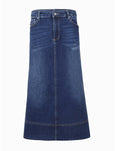 Whitney Washed Denim Skirt- Indigo