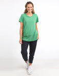 Rib Short Sleeve Tee- Greenbriar