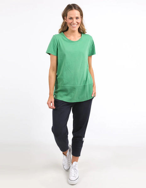 Rib Short Sleeve Tee- Greenbriar