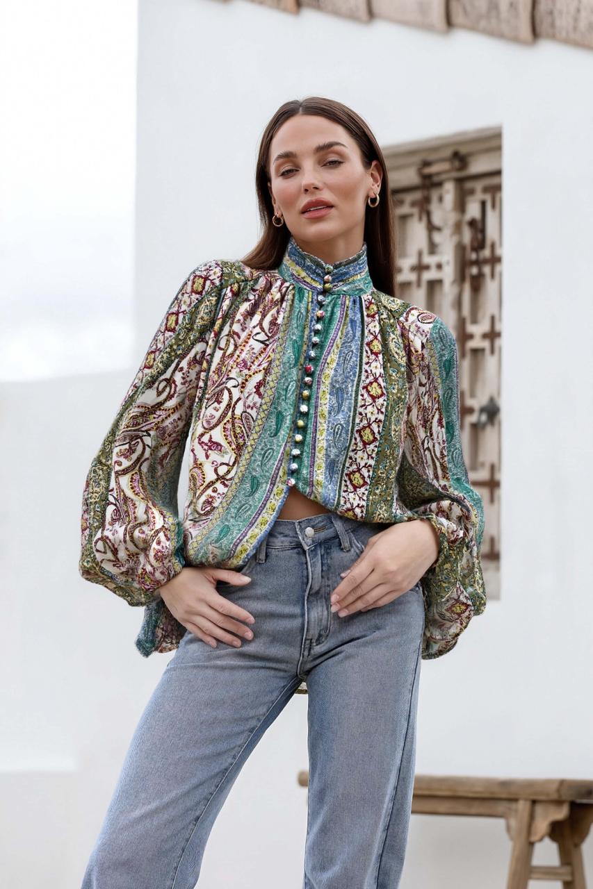 Dreams Blouse- Shelly Blue