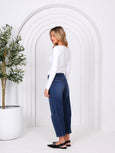 Toni Barrel Jeans- Dark Denim