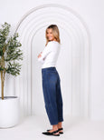 Toni Barrel Jeans- Dark Denim