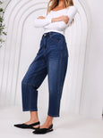 Toni Barrel Jeans- Dark Denim
