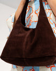 Alma Tote- Chocolate Suede