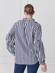 Jo Stripe Shirt- Navy