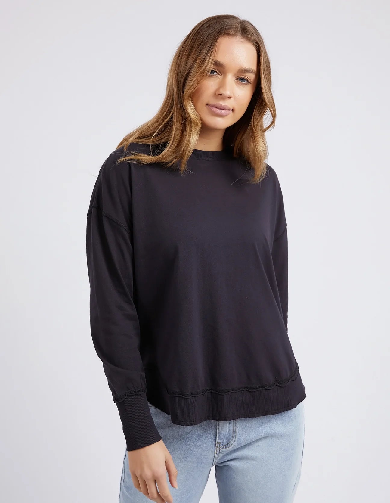 Farrah Long Sleeve Tee- Black