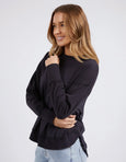 Farrah Long Sleeve Tee- Black